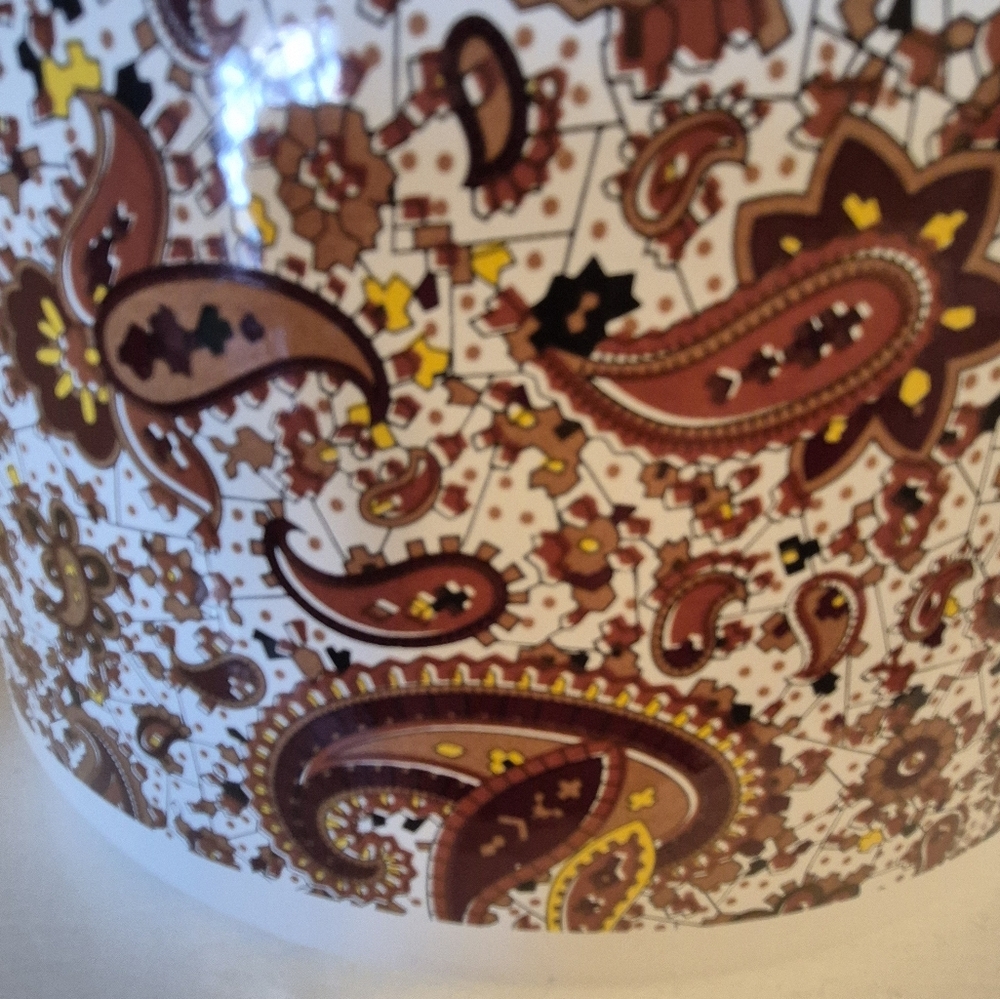 Vintage 1970’s Paisley Patterned Fancipans Enamelware Lidded Cooking Pot - Picture 3 of 11